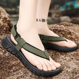 Men's Simple Casual Sandals Summer Outdoor Anti Slip Wear-Resisting Comfort Beach Shoes Breathable Fashion Male Walking Slippers