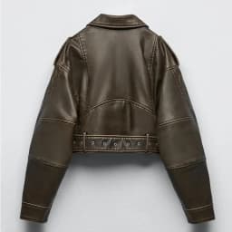 2025 Vintage Loose Pu Faux Leather Short Jacket with Belt Streetwear Female Zipper Retro Moto Biker Coat Outwear Tops