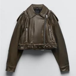 2025 Vintage Loose Pu Faux Leather Short Jacket with Belt Streetwear Female Zipper Retro Moto Biker Coat Outwear Tops
