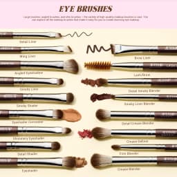Jessup Makeup Brushes Set 15/25pcs Premium Synthetic Brown Make up Brushes Foundation Eyeshadow Concealer Blush Eyeliner, T511