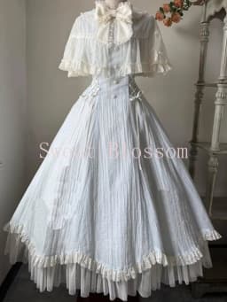 French Elegant Sweet Lolita Dress Women Bow Lace Patchwork Princess Party Dresses New Slim Fashion Hepburn Clothing Summer 2025