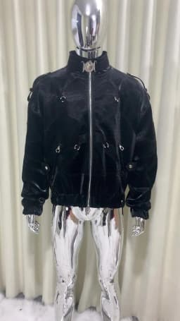 Mauroicardi Spring Autumn Cool Short Shiny Black Crocodile Print Pu Leather Jacket Men Luxury Designer Y2K Streetwear Clothes