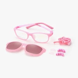 Ralferty 2 In 1 Kids Sunglasses Polarized Clips On Glasses Child 0 Diopter Prescription Optic Myopia Eyewear Frame Glasses Chain