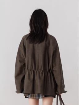 CHIC VEN New Women Suede Jackets Loose Retro Stand Up Collar Mid-length Ladies Casual Coat Female Overcoat Autumn Winter 2025