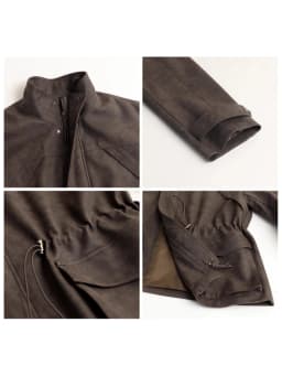 CHIC VEN New Women Suede Jackets Loose Retro Stand Up Collar Mid-length Ladies Casual Coat Female Overcoat Autumn Winter 2025