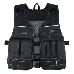 Tool Vest for Men with Pouches and Belt, Adjustable Multi-Pocket Safety Tool Vest for Electrician, Carpenter