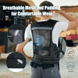 Tool Vest for Men with Pouches and Belt, Adjustable Multi-Pocket Safety Tool Vest for Electrician, Carpenter