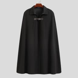 INCERUN Fashion Men Cloak Coats Lapel Solid Color One Button Cape Trench Streetwear 2023 Casual Male Overcoats Ponchose S-5XL