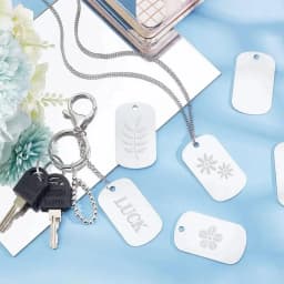 Wholesale 100Pcs Sublimation Keychian Custom Personalized Identity Tag Dog ID Tags DIY For Men Pendant Collar Accessories