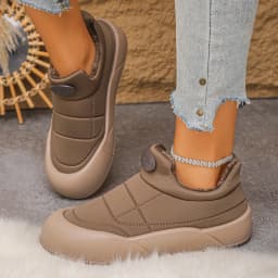 Casual Thick Bottom Waterproof Sneakers Women 2025 Winter Warm Short Plush Ankle Boots with Platform Fluffy Non Slip Snow Boots