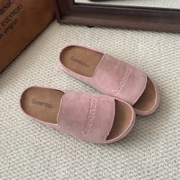 New Women's Slippers Closed Toe Round Toe Suede Clogs Sandals Autumn New Retro Solid Color Flat Bottom Women's Slingback Shoes