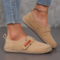Handmade Leather Women Shoes Casual Comfortable Slip on Loafers Women Leather Shoes Moccasins Walking Shoes Summer Direct Sales