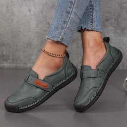 Handmade Leather Women Shoes Casual Comfortable Slip on Loafers Women Leather Shoes Moccasins Walking Shoes Summer Direct Sales