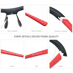 FONEX HONILLESI TR90 Glasses Frame Men Brand Designer Semi Rimless Ultralight Bicycle Eyeglasses Half Rim Sports Eyewear 7027
