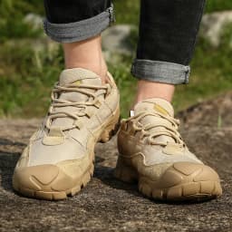 NMen's Outdoor Hiking Shoes Anti Slip Thick Soled Hiking Shoes Comfortable and Durable Walking Boots, Gray Exercise Shoes Tennis