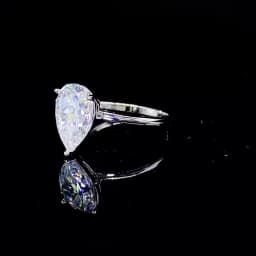 KNOBSPIN 1-4ct Pear Cut Moissanite Engagement Rings for Women D VVS1 Diamond with GRA s925 Sterling Silver Promise Wedding Ring