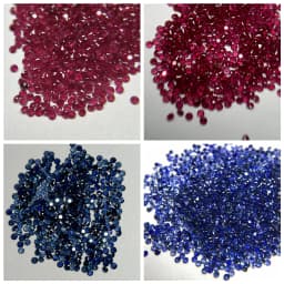 Mosangna A Quality Brilliant Cut Round 0.8-3mm 100% Natural Red Ruby Blue Sapphire Pirce Per Carat