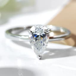 COSYA 1-4CT Pear Cut Moissanite Ring/Necklace for Women 925 Silver Plated 18K Gold Waterdrop Solitaire Wedding Band Fine Jewelry