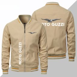 Spring and autumn new MOTO-GUZZI motorcycle logo zipper bomber jacket casual outdoor windproof sportswear