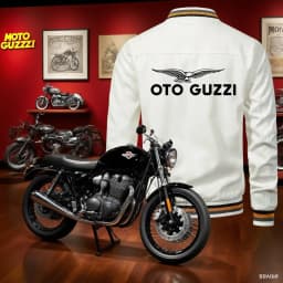 Spring and autumn new MOTO-GUZZI motorcycle logo zipper bomber jacket casual outdoor windproof sportswear