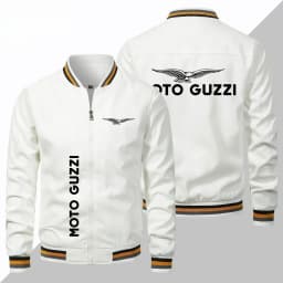 Spring and autumn new MOTO-GUZZI motorcycle logo zipper bomber jacket casual outdoor windproof sportswear