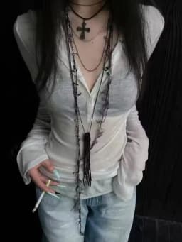 Seeslim Hooded T Shirt Women Clothes Long Sleeve See Through Slim 2000s Clothes Y2k Tees Female Clothing Chic Spring Tops Korean
