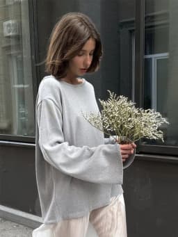 Original Backless O-neck Cotton Knit Sweater Autumn and Winter Women Simple Loose Soft Warm Elastic Daily Office Casual Sweater