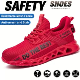Safety Protective Mining Boots Men Steel Toe Safety Shoes Anti-smash Anti-puncture Function Work Shoes Fashion Multicolored
