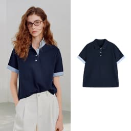 TOYOUTH Women Piqué Polo Tees 2026 Summer New Upgraded Color-Block Plaid Fold-Back Sleeve Vintage Casual Tops
