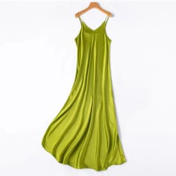2026 Women's Fashion New 21MM 100% Natural Mulberry Silk Plain Satin Extended French Sexy Adjustable Shoulder Strap Solid Dress