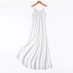 2026 Women's Fashion New 21MM 100% Natural Mulberry Silk Plain Satin Extended French Sexy Adjustable Shoulder Strap Solid Dress