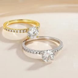 Lnngy Certified 8mm 2ct Moissanite Solitaire Ring 14K Gold Filled Engagement Rings For Women Wedding Party Jewelry Gift