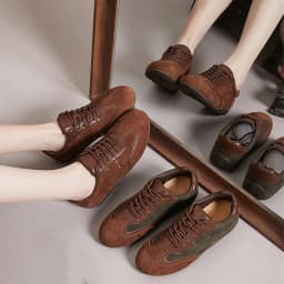 AIYUQI 2026 New Women's Sneakers Shoe Anti-slip Comfortable German Training Shoes Women Genuine Leather Retro Spring Girl Shoes