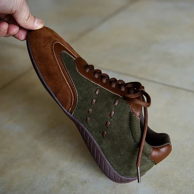 AIYUQI 2026 New Women's Sneakers Shoe Anti-slip Comfortable German Training Shoes Women Genuine Leather Retro Spring Girl Shoes