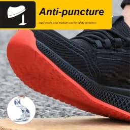 Anti-Smash Puncture-Proof Indestructible Mining Boots Steel Toe Safety Shoes Men Rubber Sole Safety Work Boots For Men Shoes