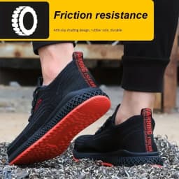 Anti-Smash Puncture-Proof Indestructible Mining Boots Steel Toe Safety Shoes Men Rubber Sole Safety Work Boots For Men Shoes