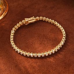 Lnkry Sparkling Round Bezel 2.5mm Moissanite Tennis Bracelet For Women Korean INS 14K Gold Filled Chain Bracelet Jewelry Gifts