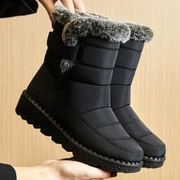 Women's Boots 2025 Trend Winter Shoes For Woman Winter Boots Ankle Low Heels Botas Mujer Waterproof Snow Boots With Fur Shoes