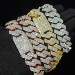Hip Hop Jewelry 20mm Thick Cuban Link Chain Crystal Miami Gold Silver Two Color Iced Out CZ Cuban Chain Necklace