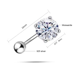 Sexy 0.3ct To 3ct Moissanite Belly Button Ring With Certificate 100% Silver 925 Navel Bully Piercing Body Jewellery Luxury Gift