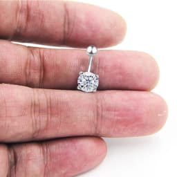 Sexy 0.3ct To 3ct Moissanite Belly Button Ring With Certificate 100% Silver 925 Navel Bully Piercing Body Jewellery Luxury Gift