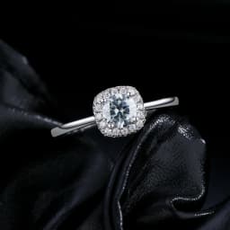 MODIAN D Color Gray Moissanite Rings 925 Sterling Silver Fashion Sparkle Square Halo Ring For Women Wedding Fine Jewelry Gift