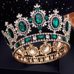 Vintage Royal Queen Wedding Crown Large Diadem Crystal Tiaras Circle Prom Pageant Headdress Bridal Jewelry Head Ornaments