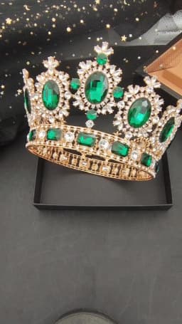 Vintage Royal Queen Wedding Crown Large Diadem Crystal Tiaras Circle Prom Pageant Headdress Bridal Jewelry Head Ornaments