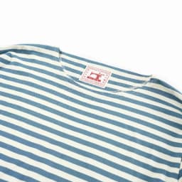 Men Loose Fit One Shoulder Sea Soul Long Sleeve T Shirt Blue White Breton Striped 100% Cotton Versatile Casual Tops