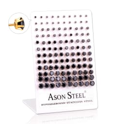 60Pairs/Lot Stainless Steel 3-8MM Clear Round Crystal Zircon Stud Earrings 4/6 Prong Tragus Cartilage Piercing Jewelry Wholesale