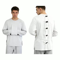 Adult Upper Limb Protective Tops Manic Patients Nursing Safety Restraint Clothes Long Sleeve Back Buckles Securing Strap T-shirt