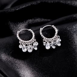 MODIAN 925 Sterling Silver Luxury Geometric Stunning Clear CZ Hoop Earrings Fashion Sparkling Dangle Ears For Women Fine Jewelry