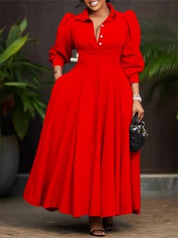 Wmstar Dress Women Casual Button Long Sleeve Dresses Fashion Streetwear Big Swing New Spring Clothes Wholesale Dropshipping