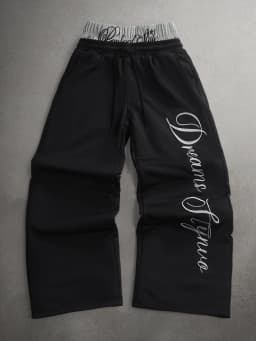 Men's Oversized Streetwear Joggers Brand Dual Waist Dreams Flying Embroidery Polyester Gray Multicolor Pants S-2XL All Size 1Pc